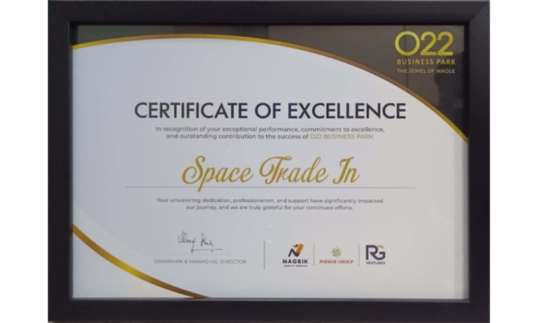 Certificate of excellence